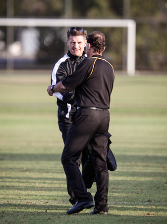 West Torrens Birkalla: Mike Barnett (Coach)Adelaide City: Damian Mori (Coach)