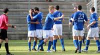 Adelaide Blue Eagles celebrate the only goal of the matchscored by 9 - Fortunato Filletti